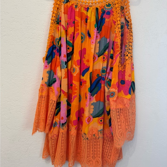 Rain Floral Cold Shoulder Top - Orange - Picture 8 of 14